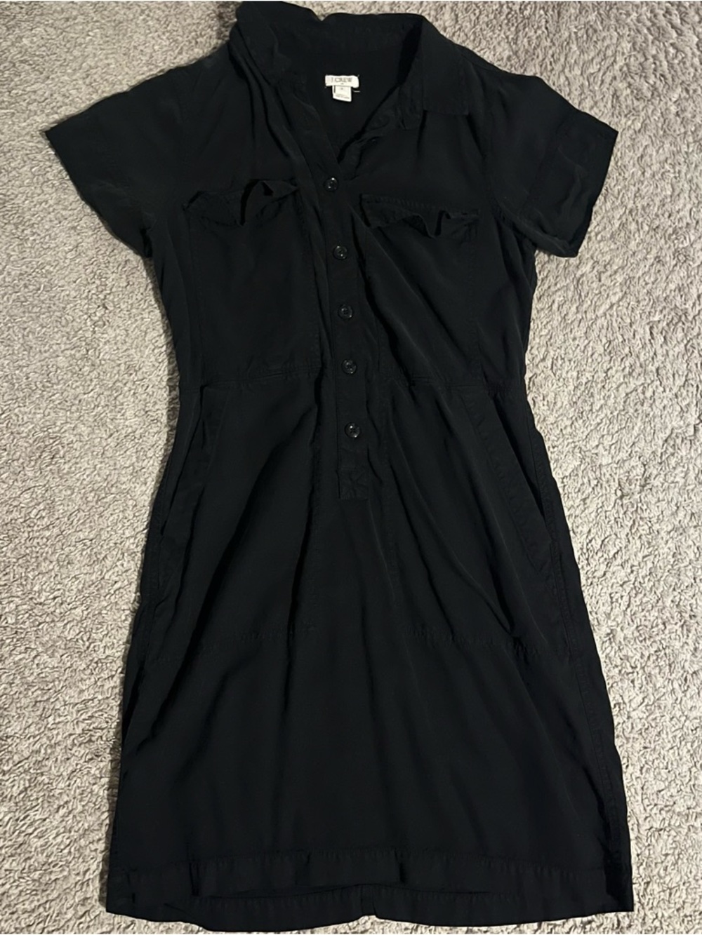 J. Crew Button-Front Short-Sleeve Dress